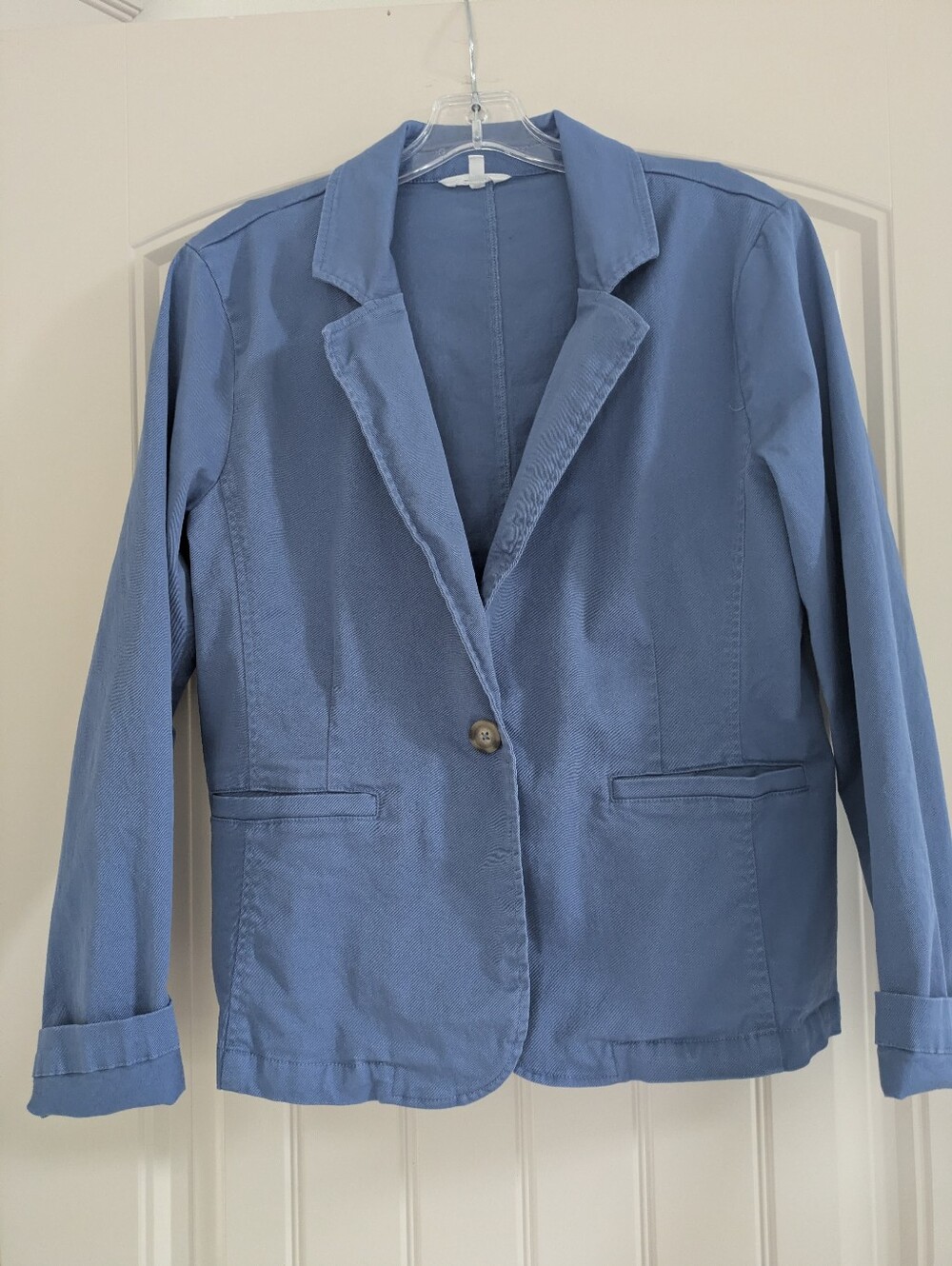 Maurices 100% Cotton classic Women's Single-Button Blue Blazer